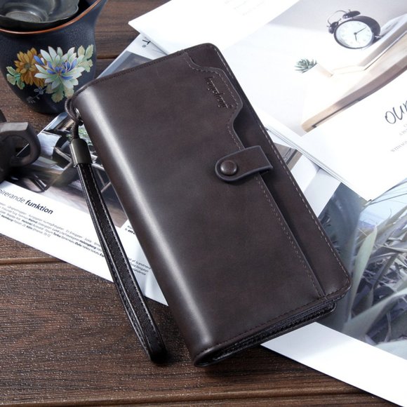 ✨✨BRAND NEW Mens Casual Thin Long Wallet Cash Clip with Zipper Bag - Picture 2 of 10